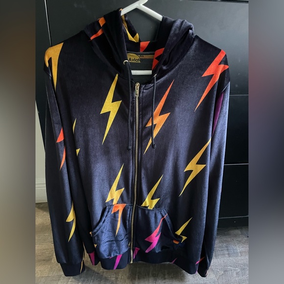 Aviator Nation Bolt Repeat Velvet Hoodie - Picture 1 of 3